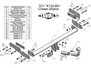 ТСУ для KIA CEED (хэтчбек) 2018 – ... (С БЫСТРОСЪЕМНЫМ ШАРОМ)